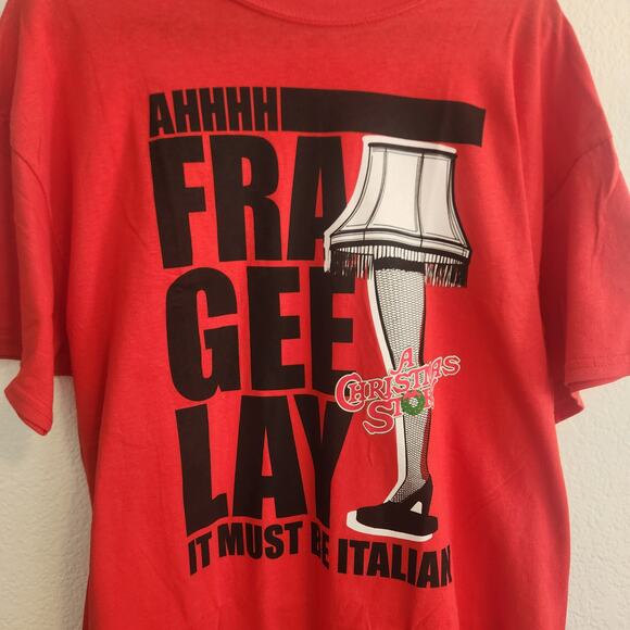 A Christmas‎ Story Men's Size Small Red Frageelay Lamp T-shirt Movie X-mas New - Picture 2 of 3